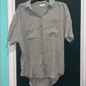 Dusted gray/green blouse.